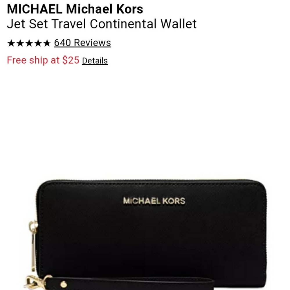Michael Kors jet set continental travel wallet